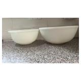 White Milk Glass Bowls Unmarked