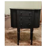 Sewing Table All Wood 3 Drawers 2 Side Storage