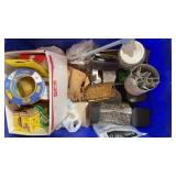 Tote of Fasteners - Screws, Nails, Tape, Etc.