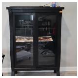 Wood Curio Display Cabinet  w41 x h60 x d15.5