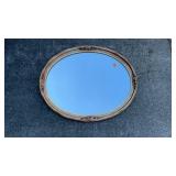 Oval Mirror 31 x 25 Composite Victorian Frame