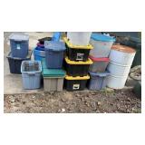 Tote Lot Rubbermaid Commander Tough Boxes Storage
