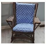 Rustic Wicker Rocking Chair W30 H34 D32