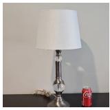 Silver/Crystal Lamp w/ Shade Dia.10  H25
