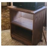 25"W x 31"H x 19" D  2 Shelf Unit on Wheels