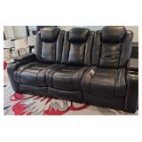 Faux Leather Double Recliner (Some Wear) W84