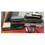 DVD and VHS Player Lot and Remotes