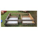 Twin Bed Wood Base w/Drawers