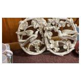 Wall Decor  Plaster Birds Floral Circular