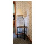 End Table with Lamp 19 c 14 x 61h