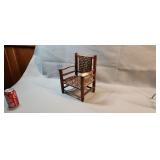 Antique Doll Wicker Chair 10.5 x 7.5 x 12h