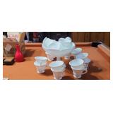 Milk Glass  Compote Coffee/Punch Cups