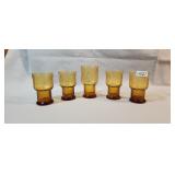 Libbey Country Garden Daisy Amber Cooler Glass