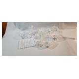 Clear Pressed Cut Glass Lot
