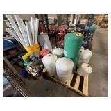 Assorted Pressure Tanks, Gauges & Plumbing Parts