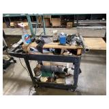 Assorted HVAC Parts & Shop Supplies on Carts