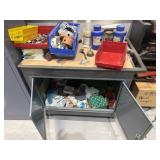 Rolling Shop Cabinet w/ Hole Saws & Supplies