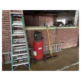 Porter-Cable Compressor w/ Ladders & Brooms