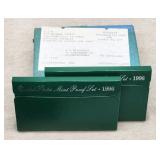 Two 1996 US Mint Proof Sets - Original Packaging
