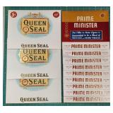 Vintage Queen Seal & Prime Minister Cigar Box Labe