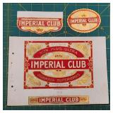 Vintage Imperial Club Cigar Labels - American Lith
