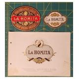 Vintage La Homita Cigar Labels - Lithographic Samp
