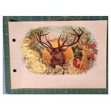 Vintage Deer Antlers Advertising Print Gold Coins