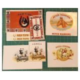 Vintage Cigar Box Labels & Equestrian Prints - Red