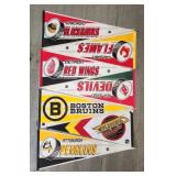 Vintage NHL Hockey Pennants - Blackhawks, Flames,