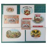 Vintage Cigar Labels - National Club, Royal Palms,