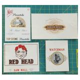 Vintage Cigar Label Lithographs - Set of 4 - Sanch