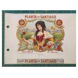 Planta De Santiago Cigar Label - Vintage 1898 Lith