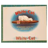 Vintage White-Cat Cigar Advertisement - Fluffy Whi