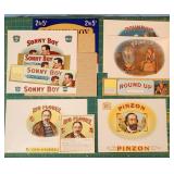 Vintage Cigar Box Labels: Sonny Boy, Round Up, Rio