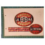 Vintage La Patrona Cigar Label Sheet - Ornate Desi