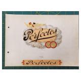 Vintage Perfectos Cigar Label Proof Sheet - 1909