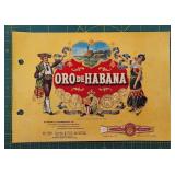 Vintage Oro de Habana Cigar Label - 1911 Lithograp