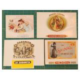 Vintage Cigar Box Labels - Sultana, Senora Cubana,