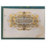 Vintage El Boca Lithograph Print Sheet - Gold & Si