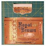 Vintage Royal Brown Cigar Box Label & Top