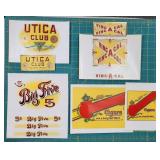 Vintage Cigar Label Art Set - Utica Club, Vinc-A-C