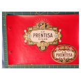 Vintage La Prentisa Cigar Label Sheet - 1909