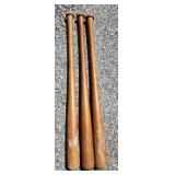 (3) Vintage Hanna Babe Ruth League Bats