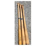 (3) Vintage Adirondak Baseball Bats - Aaron, Fisk,
