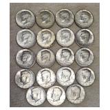 20 Kennedy Half Dollar Coins - 1966-1978 - 1976 Co