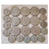 Eisenhower & Susan B. Anthony Dollar Coins - Mixed