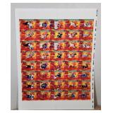 Uncut FIRE Sports Trading Card Sheet - 30 Cards Fo