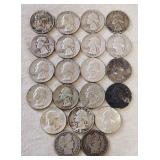 22 Washington & Barber Quarters - Mixed Dates