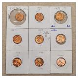 Lincoln Wheat Pennies - 1955-S (UNC), 1956-1958 -