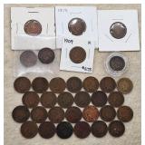 US Indian Head Cent Collection - 1880s-1900s Penni